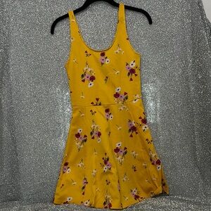 H&M Yellow Floral Mini Dress